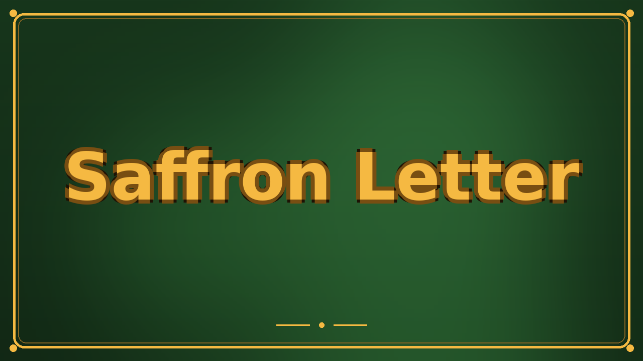 Saffron Letter