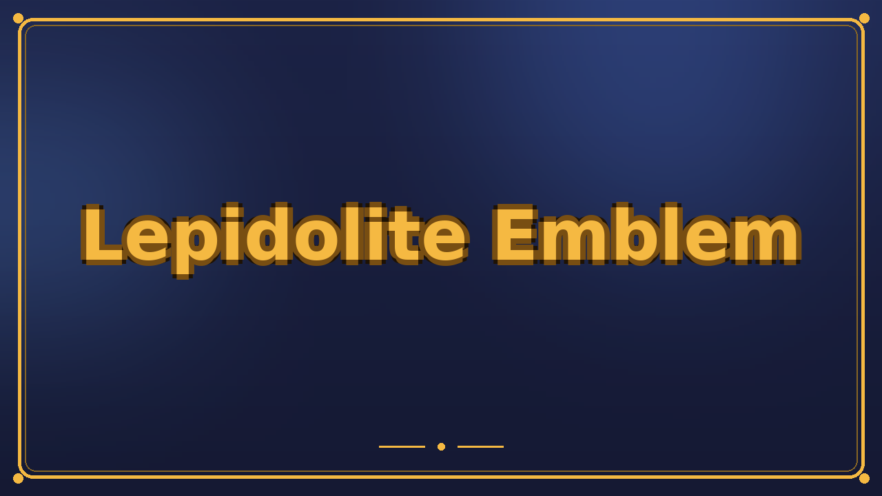 Lepidolite Emblem