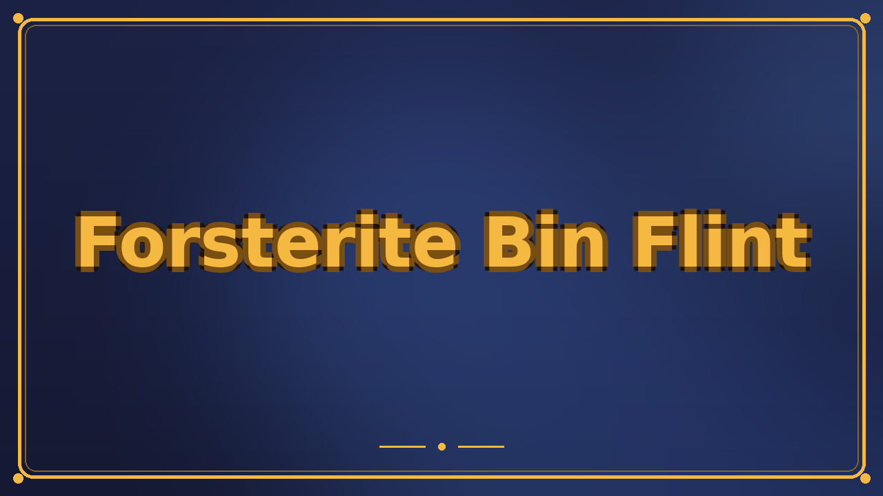 Forsterite Bin Flint