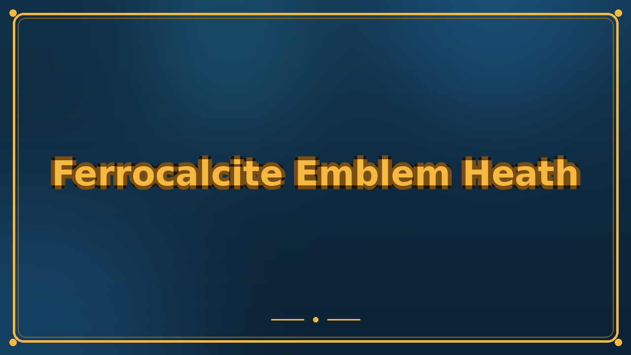 Ferrocalcite Emblem Heath