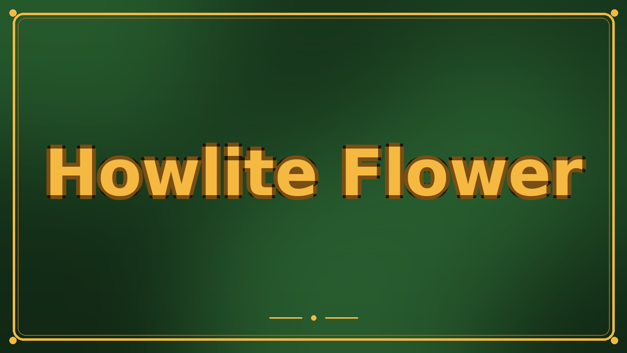 Howlite Flower