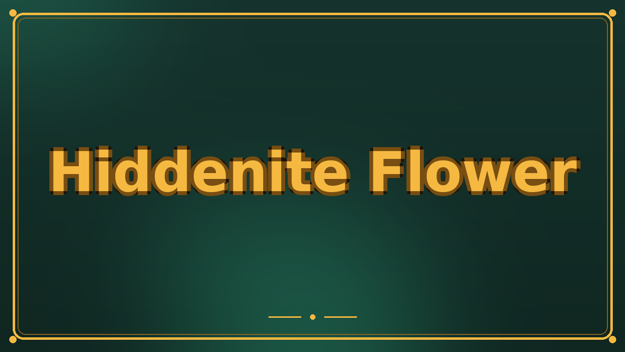 Hiddenite Flower